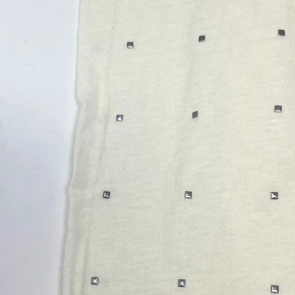 Vintage Juicy Couture Ivory Infinity Scarf Metal Embellishments. B8
